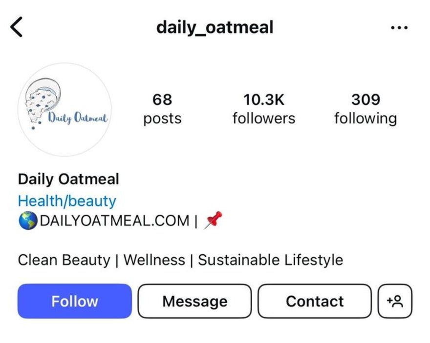 Aesthetic Instagram Bio Line Breaks Daily Oatmeal's instagram bio with line break