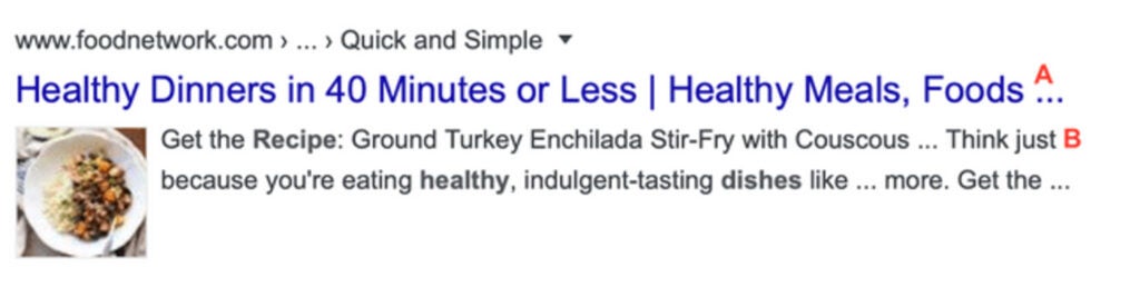 Promote Your Website meta data example of a how a website page looks on Google's results page