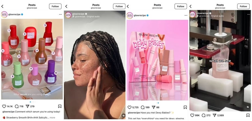 The Glow Recipe Instagram Content Pillars