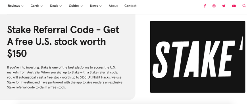Stake customer follow up Stake website referral code
